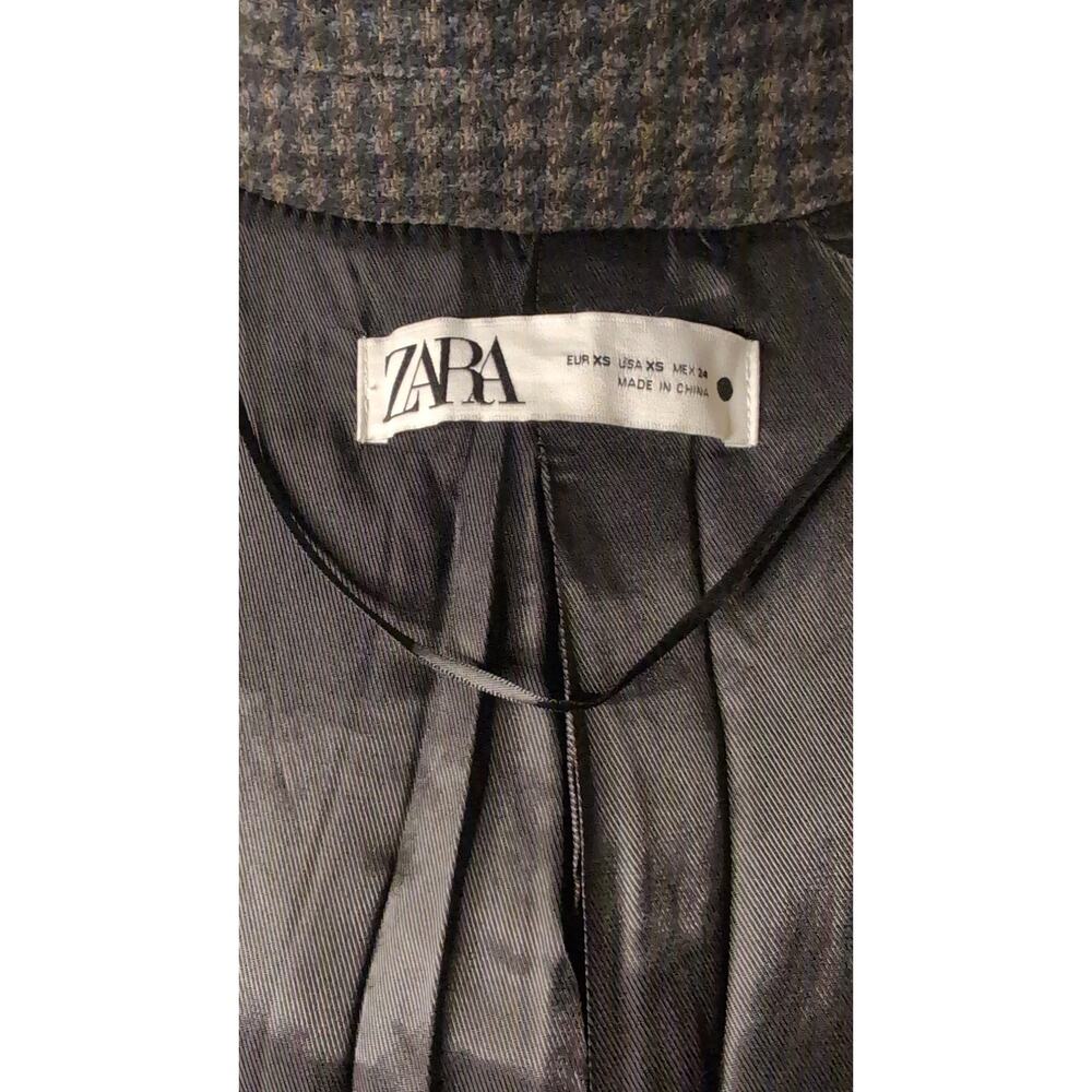 Zara Houndstooth Heritage Oversized Wool Blend Coat Blazer - Picture 10 of 12